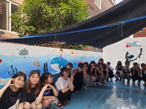 2023 「물통벽화」동아리 활동 - 행복한아이어린이집 벽화그리기
